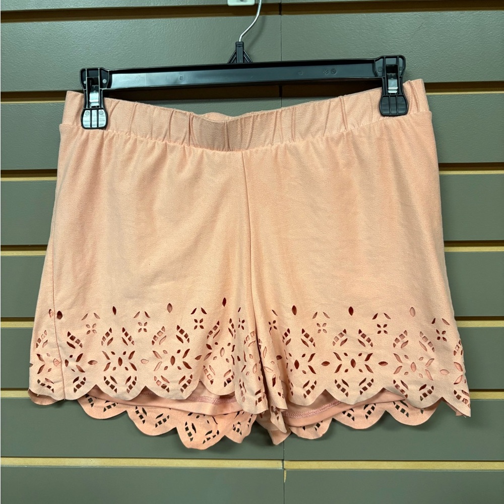 Cato Peach Lace Trim Shorts, girls 14/16 (girls L)